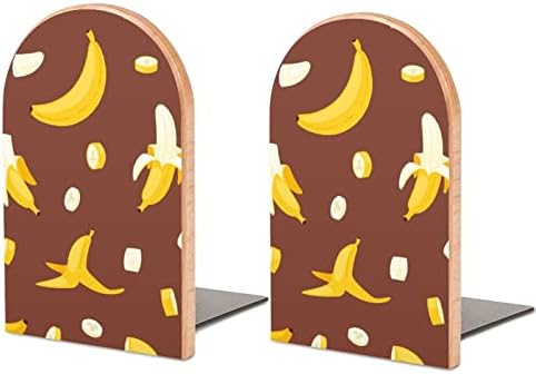 Žuti Banana mali drveni držači za knjige podržavaju neklizajuće police za teške uslove rada stalak za kancelarijske kućne kuhinjske biblioteke
