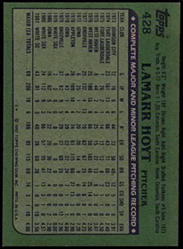 1982 TOPPS # 428 Lamarr Hoyt Chicago White Sox ex bijeli sox