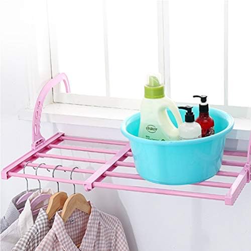 Xzrwyb multifunkcionalni viseći okvir prozora sklopivi i uvlačivi stalak za sušenje odjeće, obuće, ručnika