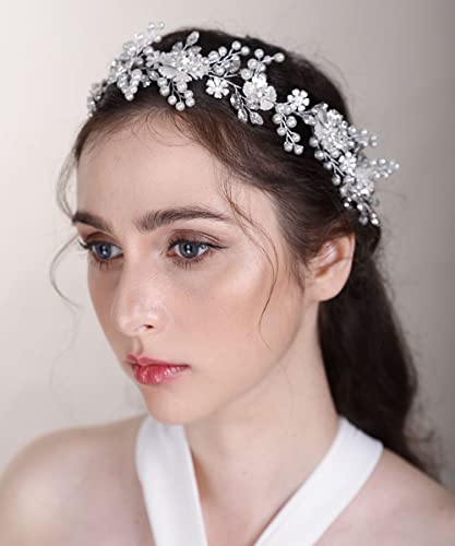 Chargances vjenčanje Bridal vještački dijamant cvijet kosa Vine nevjesta dugo Beaded Crystal traka za glavu Moda cvijet Beaded Hair