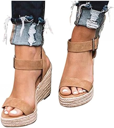 Fabiurt Flip Flops za žene, ženske platforme sandale gležnjače otvorene nožne sanduke 2022 dame dame klinovi sandale visoko pete cipele