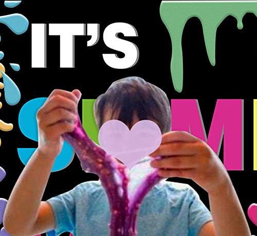 Splatter Black colorful photography Backdrop It's Slime Time Photo Background Fiesta Slime Children happy Birthday Party banner Decorations