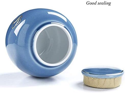 GAOFAO CALRM za pepeo za odrasle za odrasle kod kuće Komemoracija keramike Čelik Plava klasična jaka brtvljenje 7 7,3cm / 7 7cm Calrm