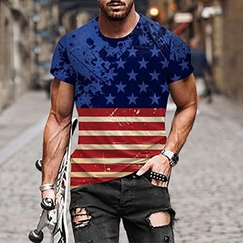 Bmisegm ljetne muške košulje muške ljetni dan nezavisnosti Moda 3d Digitalna štampa majica kratki rukav Muška T