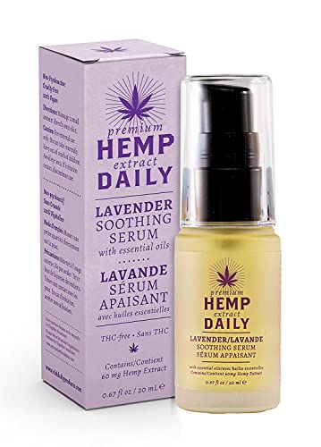 Hemp Daily umirujući Serum | Hemp Serum sa esencijalnim uljima | veganski, organski sastojci/.67 Unci Tečnosti