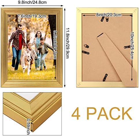 4 Pakov okviri za slike Antikni zlatni okviri Obloga od zlatnog rustikalnog okvira za fotografije tabletop slike za zidnu montažnu