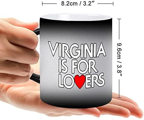 Virginia je za ljubitelje šalice kafe keramičke boje za promjenu boje čaša za čaj za čaj za uredske poklone