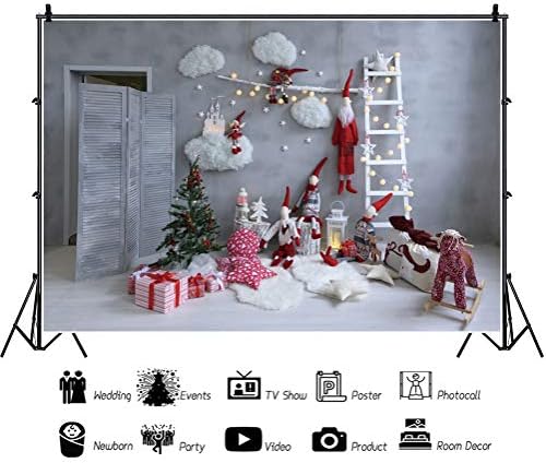 Baocicco 10x8ft Sretan Božić pozadina Baby Soba unutrašnja dekoracija božićno drvo Santa Claus lutka merdevine igračka vrtić zidni
