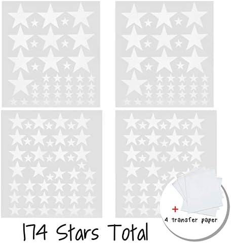 Bijele Zvijezde Zid Vinil Decal Decor Rasadnik. Ljepljive naljepnice sa zvijezdama za djecu. Dekoracija Spavaće Sobe Baby Nordic Estrellas.