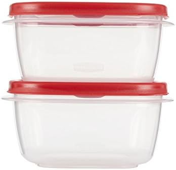 Rubbermaid easy Find poklopci kontejneri za skladištenje hrane i organizaciju, Set od 2, Racer Red