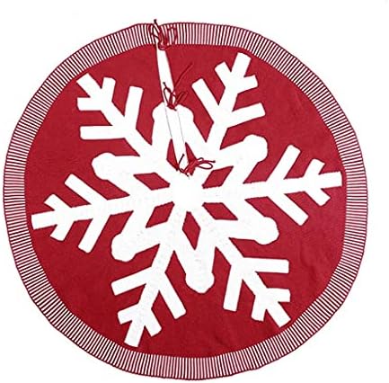 Lyly Božićna suknja 48inch Snowflake pletena suknja za Xmas Decor Svečane praznike Zatvoreni i vanjski ukrasi Kućni odmor Božićni