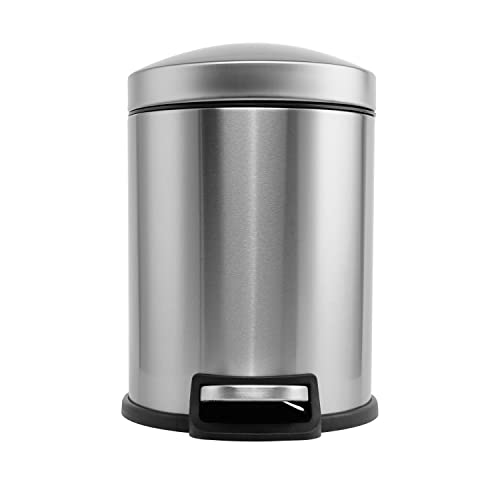 Veelesa 1.32 gal./5 litara okrugla od nehrđajućeg čelika Korak-na kupaonici i kancelarijsko smeće