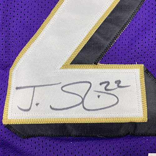 Autographing / potpisan Jimmy Smith Baltimore Purple Football Jersey JSA COA