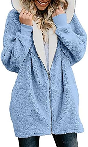 Foviguo Plus size za zimske kapute za žene, zimska dugih rukava Basic Jakna Ladie's Hood Camping Poliester Comfort