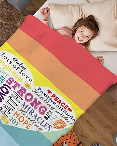 Bebe deke za devojke uniseks, iscjeljenja, duge rainbow swaddle deke Super mekani radovi plišani flanelni fleese brebeta 50 x60 prekrivač