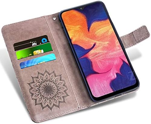 Futrola za telefon za Samsung Galaxy A10e futrole za novčanike sa zaštitom od kaljenog stakla i kožnim postoljem za držač kartice