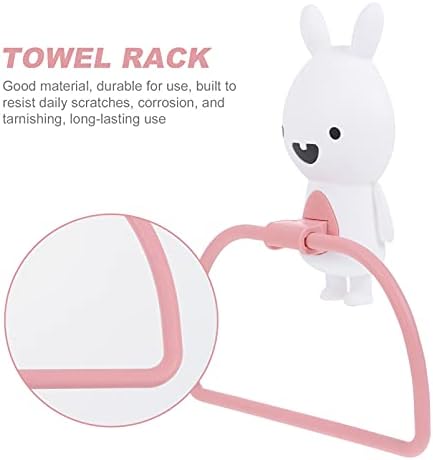 Cabilock Bijeli dodaci crtani zečji ručnik nosač za pranje za pranje za pranje za pranje kliba Organizator plastični ručnike za kupatilo