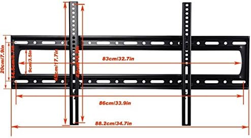 Videosecu Tilt TV nosač za zid za većinu LG 60 65 70 75 77 80 86 plazma LCD LED TV max max nosivost do 220kl i max vese do 800x400mm