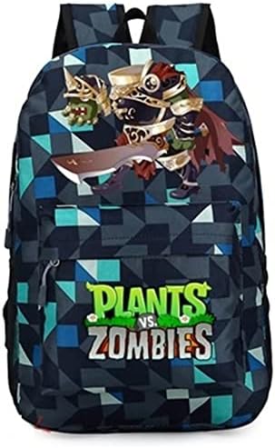 Isaikoy anime biljke vs. Zombies ruksak torba školska torba dnevna torba za laptop torba na rame Torba boja E13, crna 4