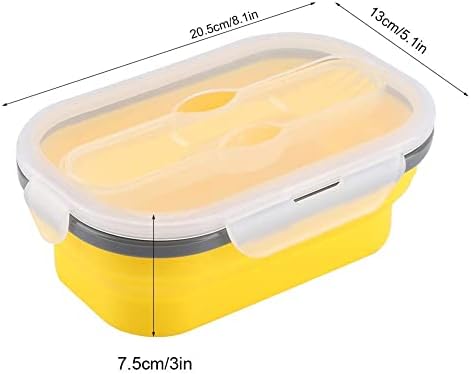Ftvogue silikonska kutija za ručak sklopiva kutija za čuvanje hrane Bento kutija za piknik Kuhinjski frižider za mikrotalasnu pećnicu