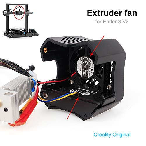 Creality original Ender 3 V2 Fan Extruders FAND HANS DC 24V 0.1A 4010 NOZLE Axial fen za hlađenje i 4010 ventilator za rashladni ventilator 4010 za dijelove zamjene za rezanje uređaja za hlađenje Ender 3 V2 3D dijelovi za zamjenu pisača