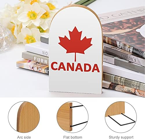 Javorova knjiga za zastavu Kanade završava se za police drveni držač držača za knjige za teške knjige razdjelnik moderni dekorativni