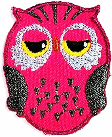 Kleenplus 3kom. Mini Pink Owl Kids Cartoon Patches Pretty Bird Owl Iron on Applique Motif Patch pogodan za djecu odrasle DIY farmerke