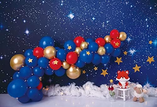 Plave i zlatne balone zvijezde fotografije pozadina dječak 1st bday party pozadina Photoshoot Studio Booth rekviziti za tortu Smash
