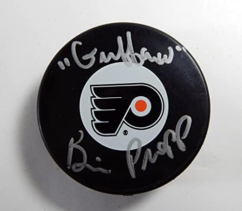 Brian Propp potpisao Philadelphia Flyers NHL Hockey Puck Auto JSA 40-autogramom NHL Paks