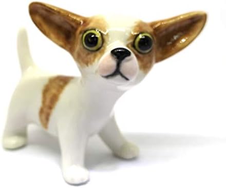 Zoocraft Ceramic Chihuahua Dog figurice Bijela ručno oslikana minijature Kolekcionarski personalizirani pokloni