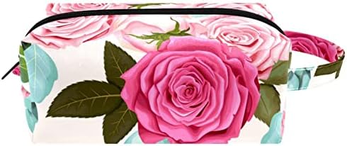 Tbouobt pokloni za muškarce Žene šminke torbe toaletne torbice Male kozmetičke torbe, ružičasti cvjetni cvijet