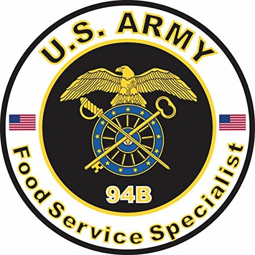 Američka vojska MOS 94B specijalista za prehrambenu uslugu 3,8 inčni naljepnica