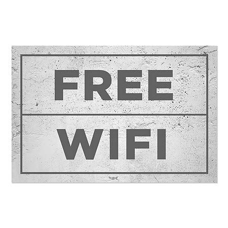 CGsignLab | Besplatno WiFi-abasic sivi prozor Cling | 36 x24