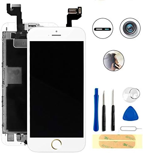 za iPhone 6S 4,7-inčni LCD ekran Digitalizatora zamjena ekrana osjetljivog na dodir bijela sa početnim dugmetom prednja kamera senzor blizine slušalice zvučnik i kompleti alata za popravak