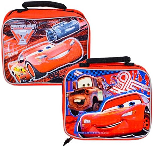 Disney Cars kutija za ručak za dječake Dječiji paket ~ Premium 2-jednostrana izolovana munja McQueen torba za ručak