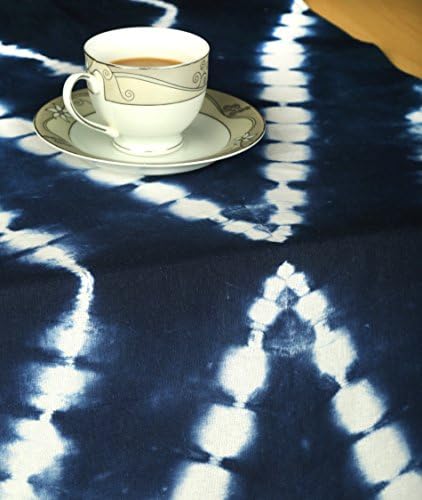 Rajrang dovode Rajasthan na vas Japanski indigo Shibori Dye trkač stol - rustikalni boho etnička ruka dye dekorativna trkačka stolnjak