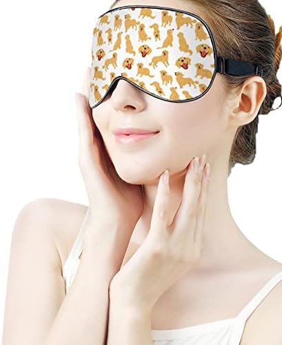 Zlatni retriver za spavanje maska ​​za oči slatke slijepotrati pokriva sjenilo za žene za žene Pokloni