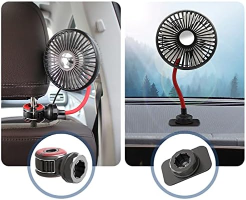 Električni automobil za glavu za glavu navijač za ventilator na ventilatorima automobila montiran USB ventilator automobila 360 °