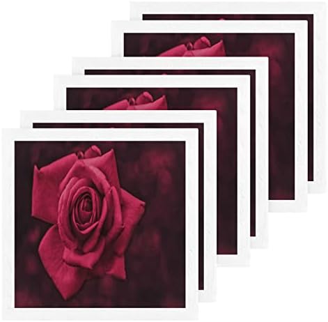 Kigai 6 Pack Rose Flower krpe - meka ručnici za lice, ručnici za teretanu, hotel i spa kvalitet, za više od pamučnih prstiju