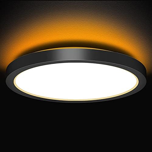 13 inča LED Flush Mount plafonsko svjetlo sa noćnim svjetlom, 24W, 2400lm, 3000k/4000K/5000K po izboru, okruglo svjetlo sa ravnim