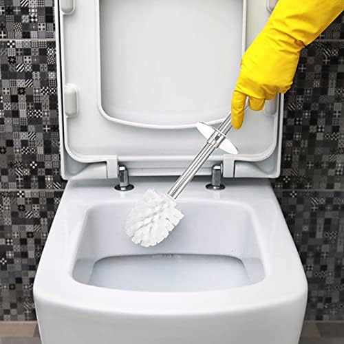 Bestsporble WC set i držač za kupatilo za čišćenje Toalet-čišćenje Bowl četkica sa nerezivnim ručicama od nehrđajućeg čelika za čišćenje toaletnog ugla lako