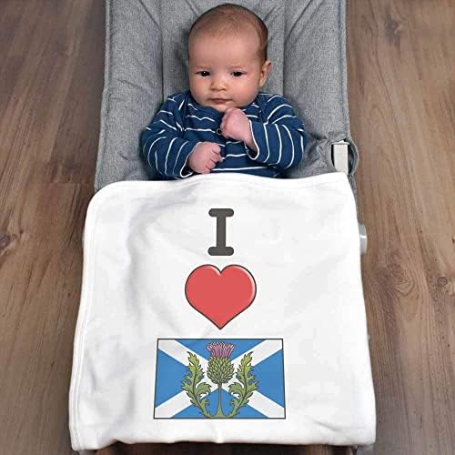 Azeeda 'I Volim Scotland' Pamučni debeki pokrivač / šal