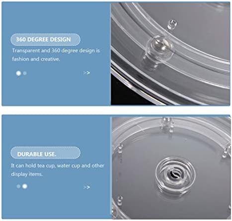 BESTonZON 2kom prozirne plastike, plastični gramofon Kuhinjski Displejtabilni rotirajući gramofon za 360 stepeni Clear gramofon
