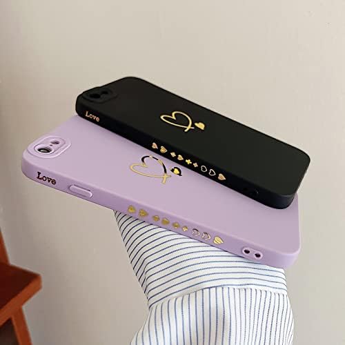 Wzjgzdly Butterfly Bling Clear Case kompatibilan sa iPhoneom 6 / iPhoneom 6s, Glitter Case za žene Cute Slim Soft Slip Resistant zaštitni poklopac telefona za iPhone 6 / iPhone 6s-Purple