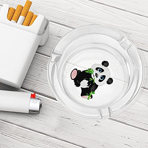 Big Face Panda cigarete Pušači Glass Ashtrays pepeo za pepeo za kućni uređivač stolara