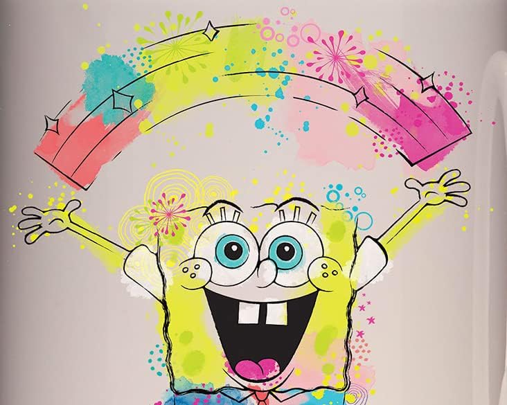 Spongebob Squarepants Happy Art Keramička Šolja Za Kafu 11 Oz. Čaša Za Piće