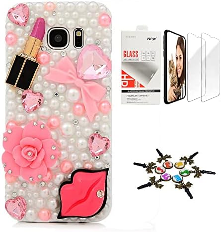 STENES Sparkle Case kompatibilna sa Samsung Galaxy A42 5G Case-Stylish - 3D ručno rađena seksi usne Rose Flowers Girls Navlaka za