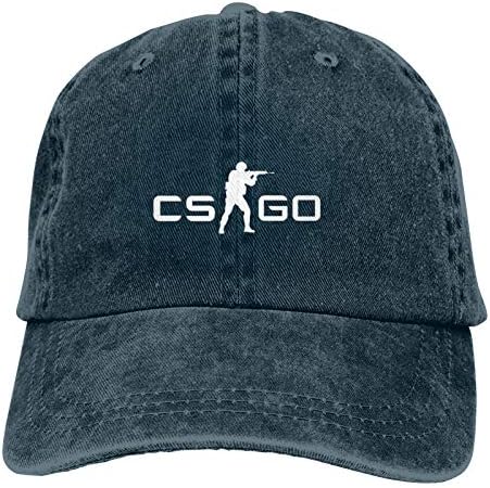 TRIOEPU CSGO Logo Unisex kampiranje starinske traperice bejzbol kapa klasični pamučni Tata šešir Podesiva obična kapa