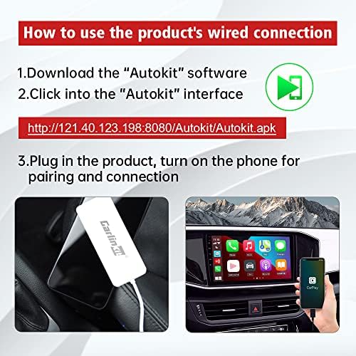 CarlinKit Wired CarPlay USB AA Dongle za auto Radio sa Android verzijom 4.4.0 ili novijom, instalirajte aplikaciju AutoKit na sistem,