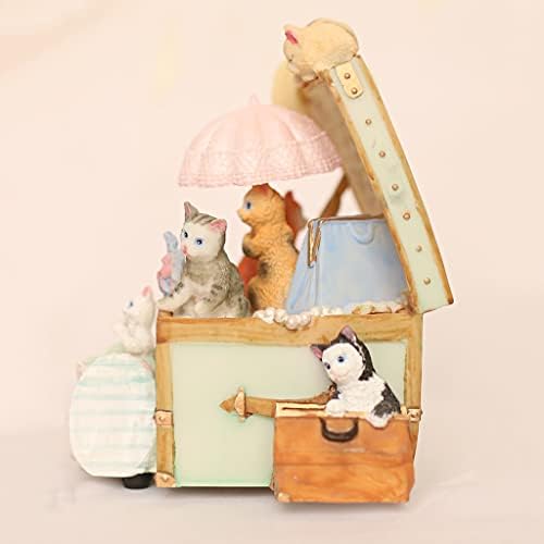 Ylyajy Cat Girl Roting Music Box Octave Box Retro Creative Rođendan Djevojke Djevojke Djevojke djevojke